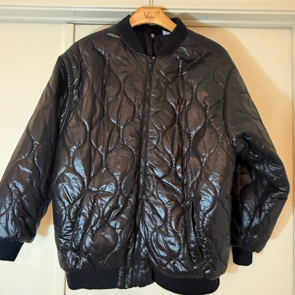 Divided Black Quilted Puffer Jacket